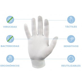 Par de guantes táctiles antibacterianos